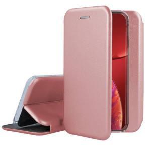 Луксозен кожен калъф тефтер ултра тънък Wallet FLEXI и стойка за Apple iPhone 13 6.1 златисто розов